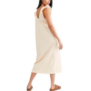 Free People Beach Midi Dress Womens L White Ivory Once Upon A Sea
